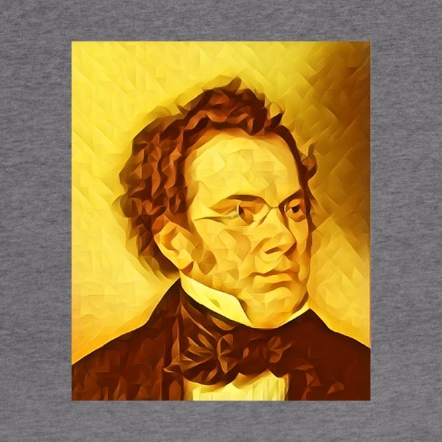 Franz Schubert Golden Portrait | Franz Schubert Artwork 8 by JustLit